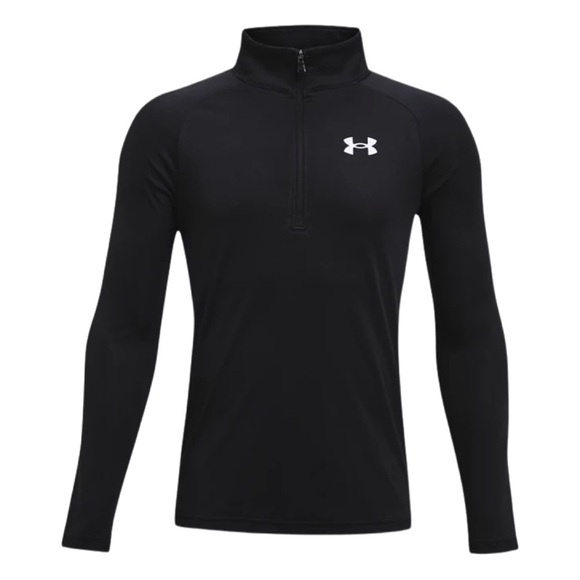UNDER ARMOUR • Boy’s Black UA Tech 2.0 ½ Zip Loose Fit Jacket Sweater - Picture 1 of 2